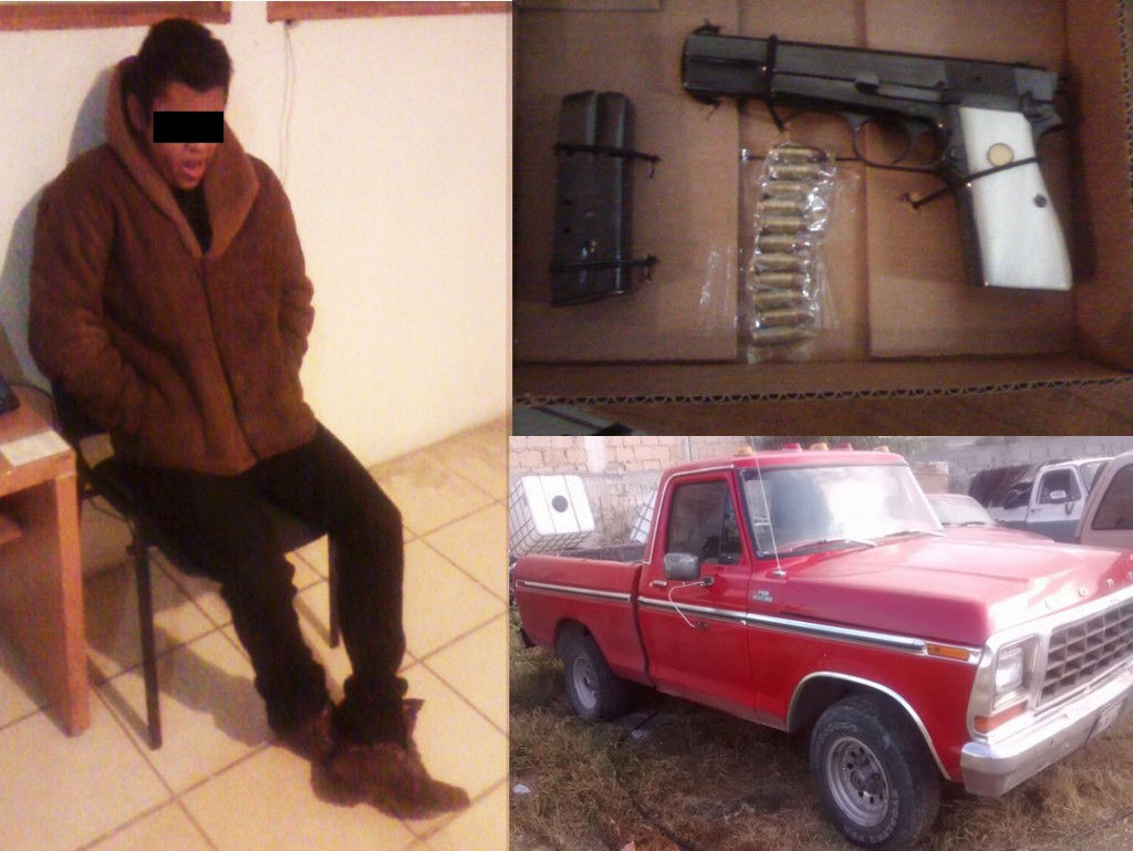 Detenidos con drogas, arma de fuego y camioneta