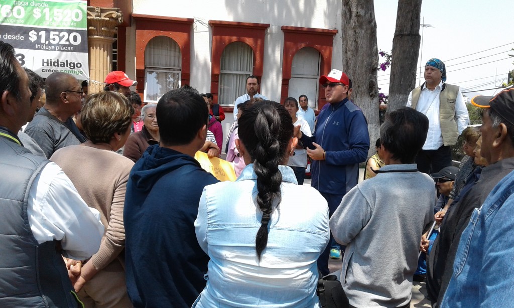 Manifestación por falta de líquido