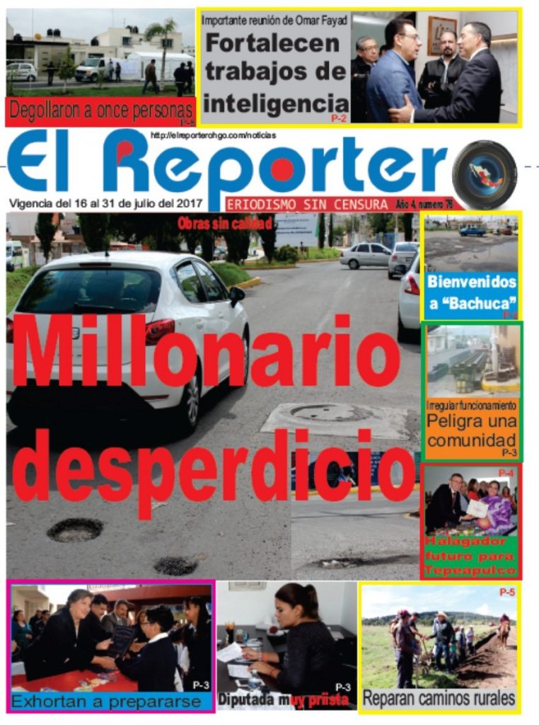 Obras de pésima calidad. EL REPORTERO 76