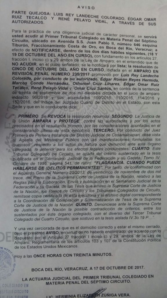 Despacho “Gálvez y Asociados” logra libertad de tres expolicías