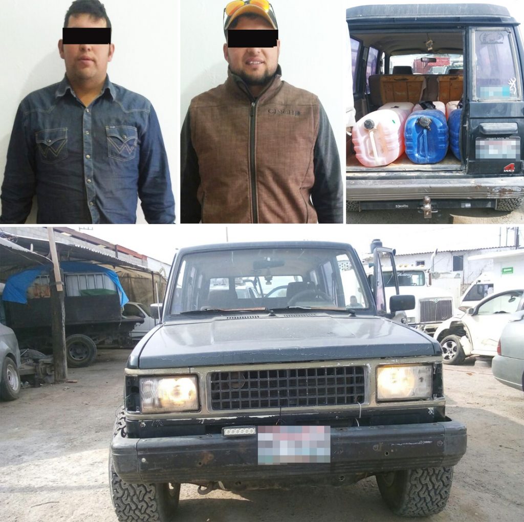 Huachicoleros detenidos