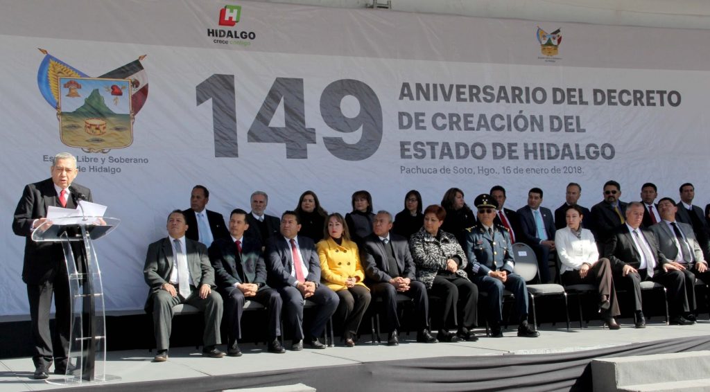 Conmemoran la creación del estado de Hidalgo