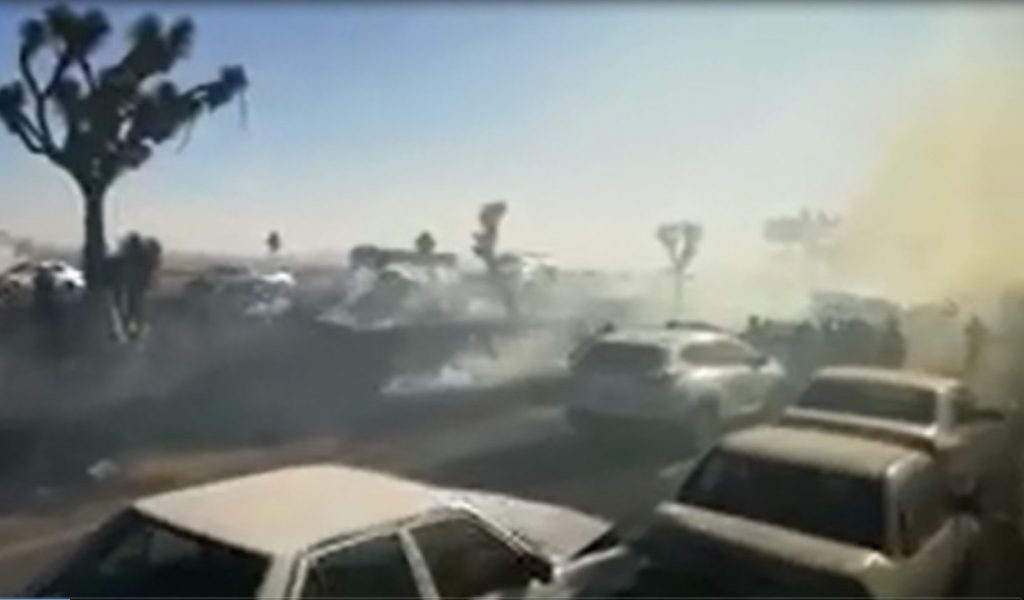 Cinco heridos y daños en «carambola» de coches