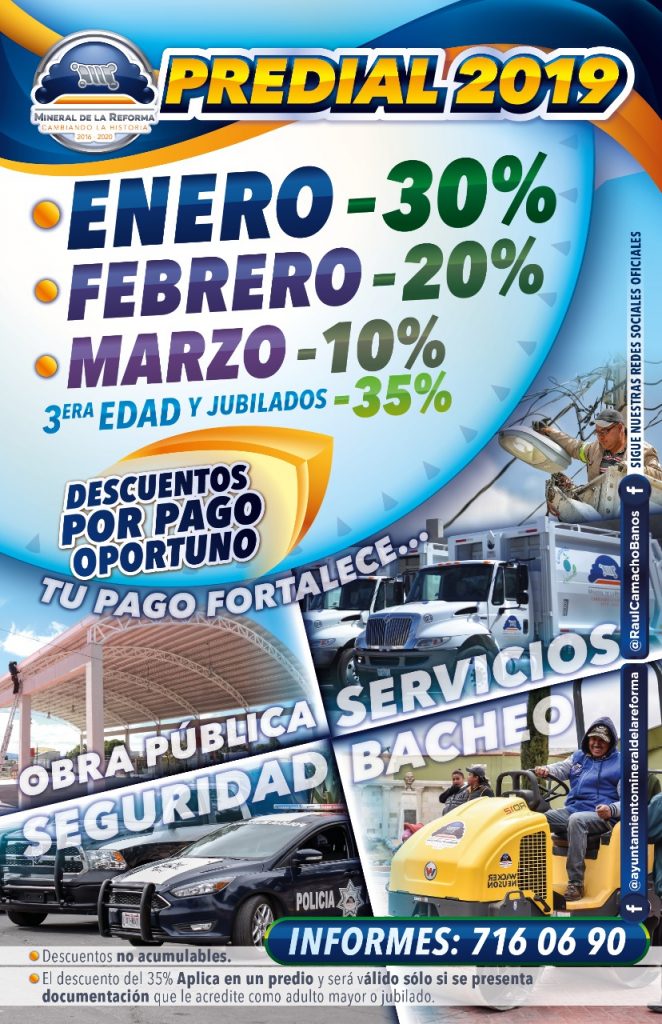 30% de descuento en pago oportuno de predial