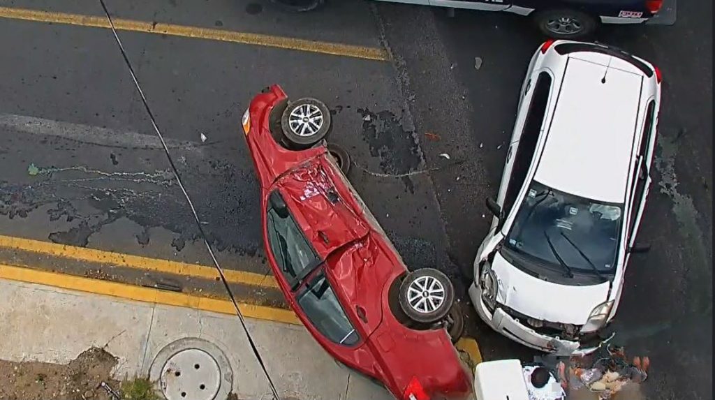 Aparatoso accidente de tránsito