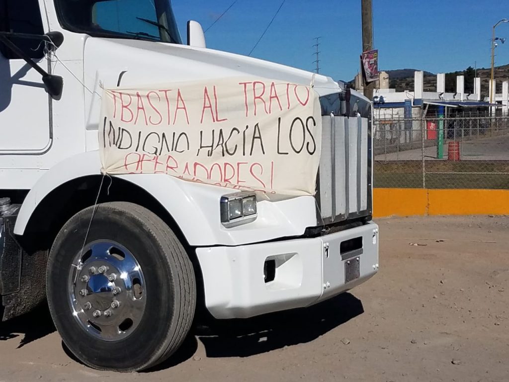Manifestación de transportistas en Aceros Corsa