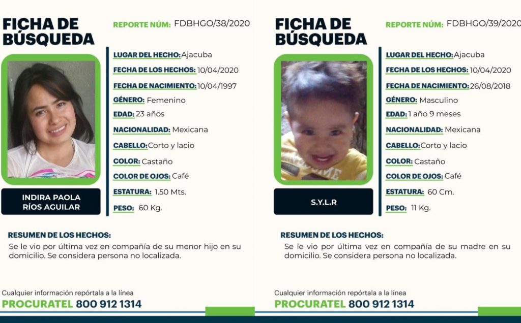 Apoyemos para localizarlos y vuelvan a su hogar