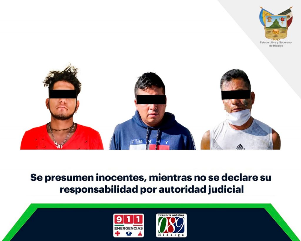 Tres sujetos capturados con droga sintética