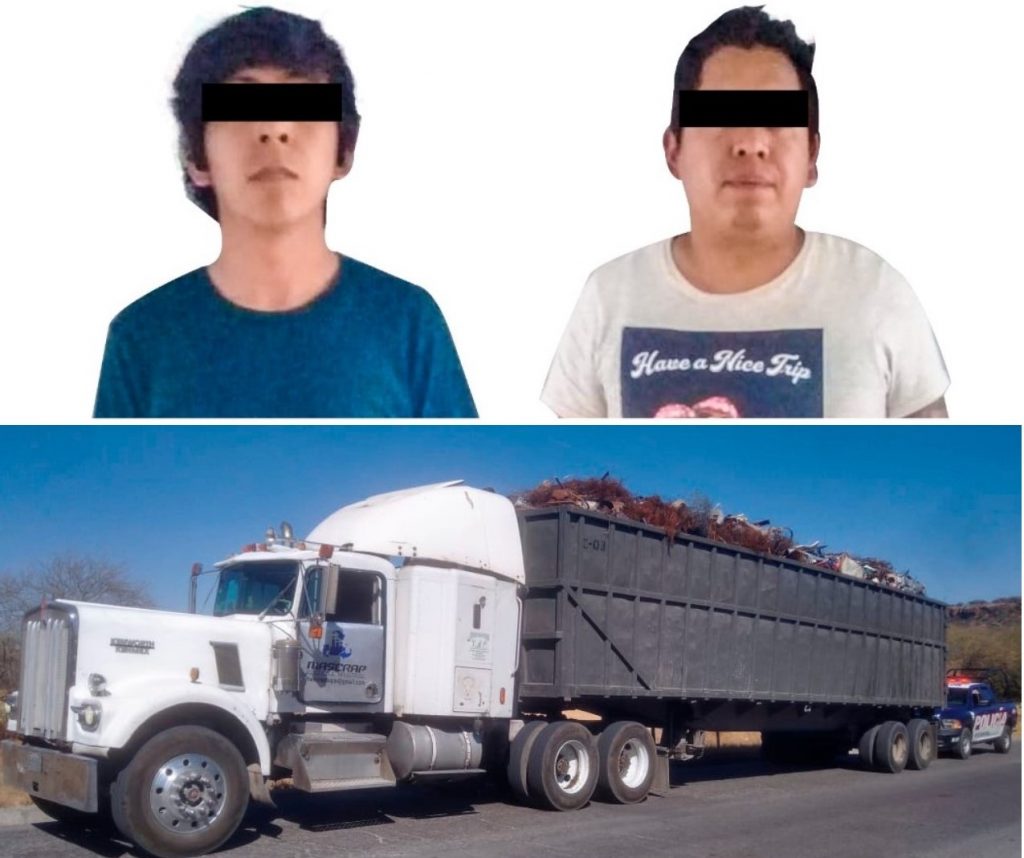 Detenidos al traer remolque robado y mota