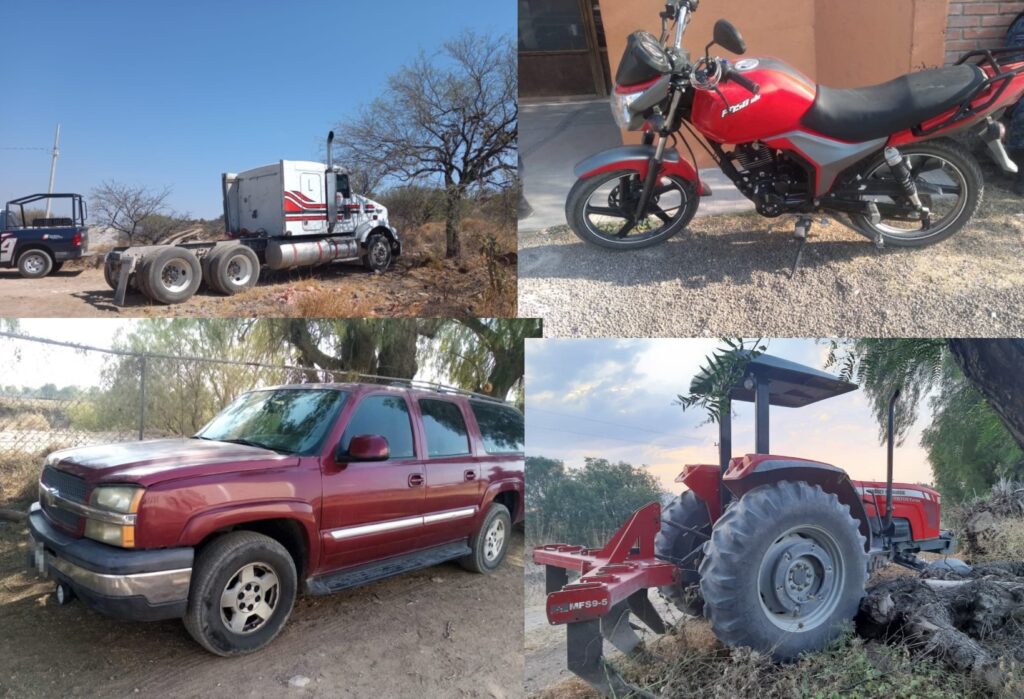 Policía Estatal recupera vehículos robados