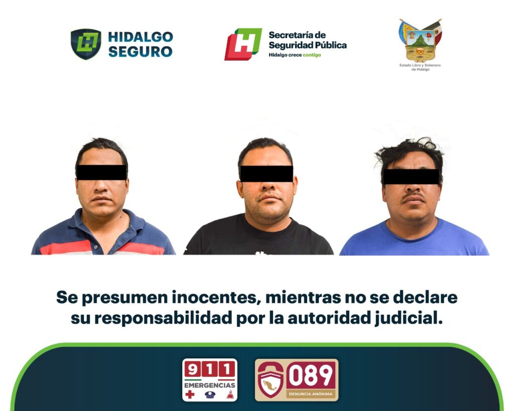 Tres detenidos por hechos delictivos