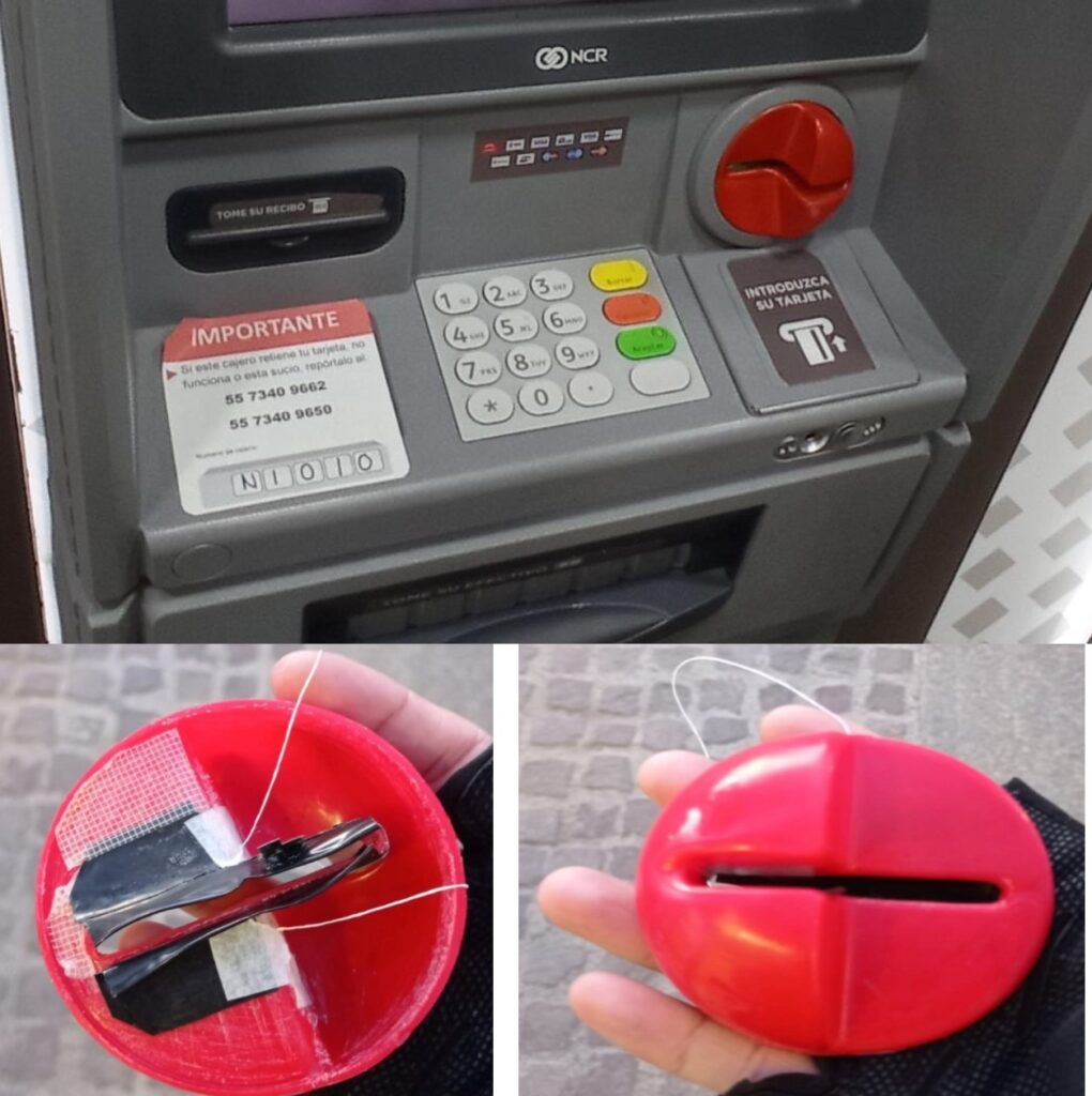 Trampas para retener tarjetas en cajeros automáticos