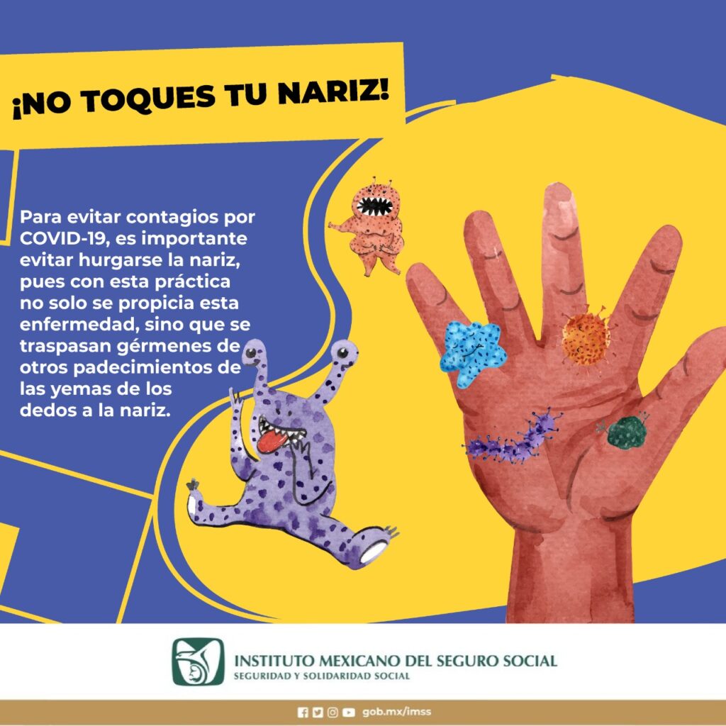 IMSS recomienda no hurgarse la nariz para evitar gérmenes