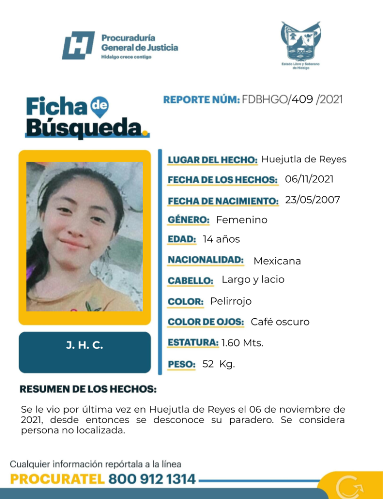 Tres personas desaparecidas en Hidalgo