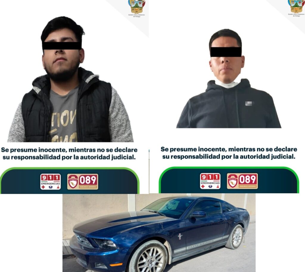 Capturados con armas de fuego