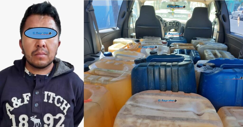 Descubierto al ir cargado hasta la madre de huachicol