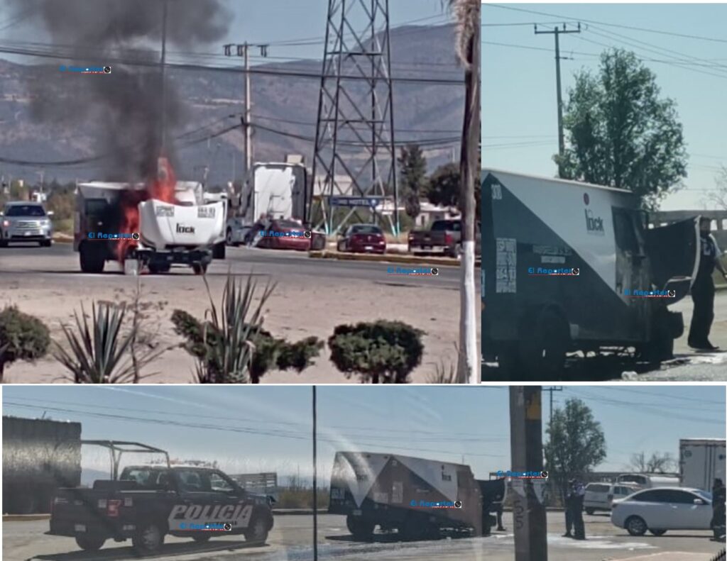 Se quemó camión de valores cargado de dinero