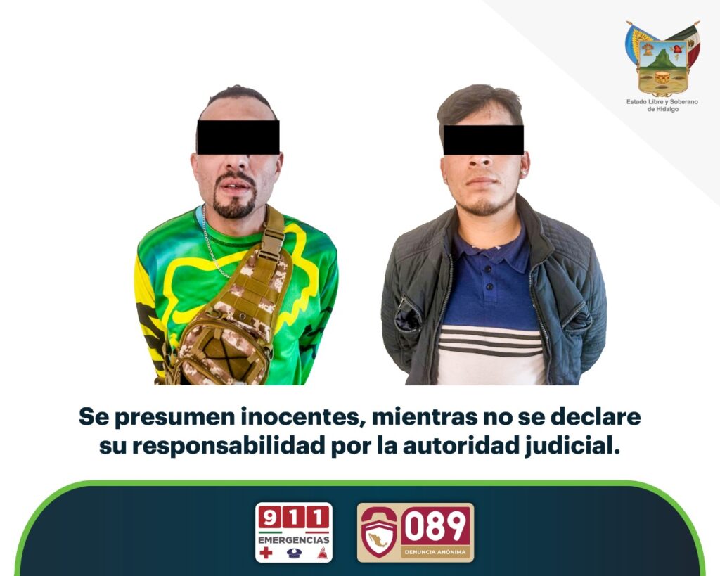 Policía Estatal capturo a dos sujetos armados