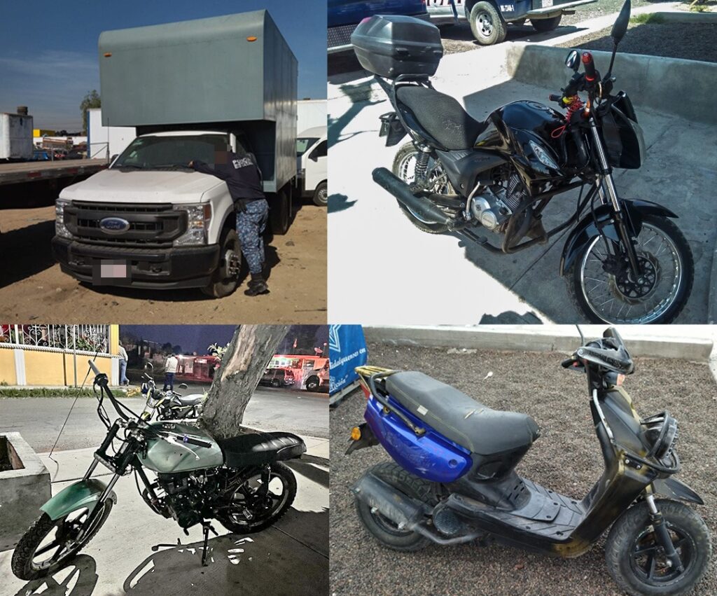 Aseguran vehículos con reporte de robo