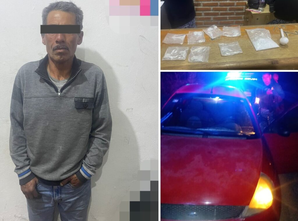 Hombre capturado con probable droga