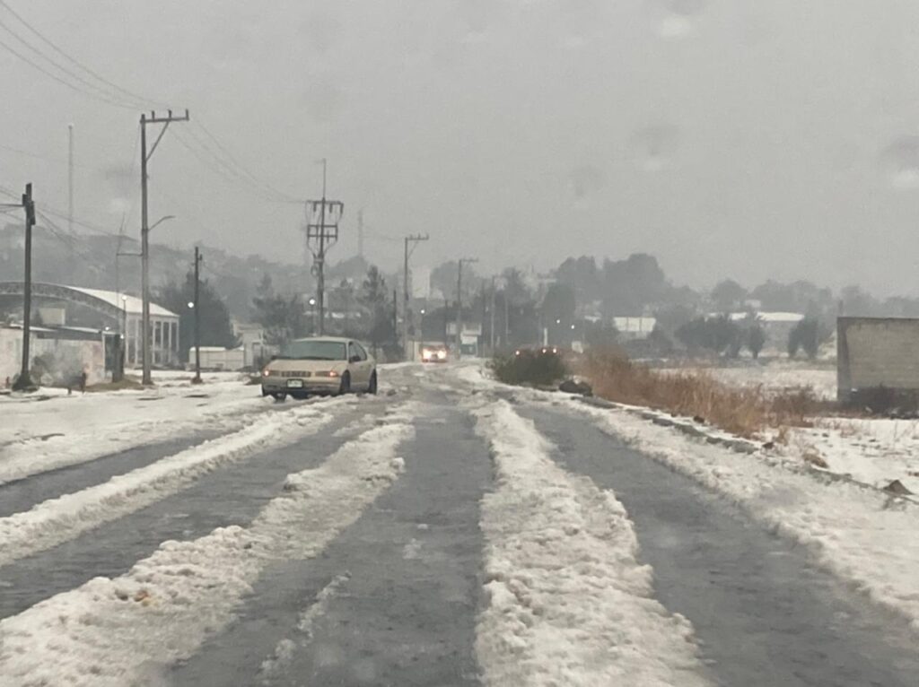 Tromba de granizo en el altiplano