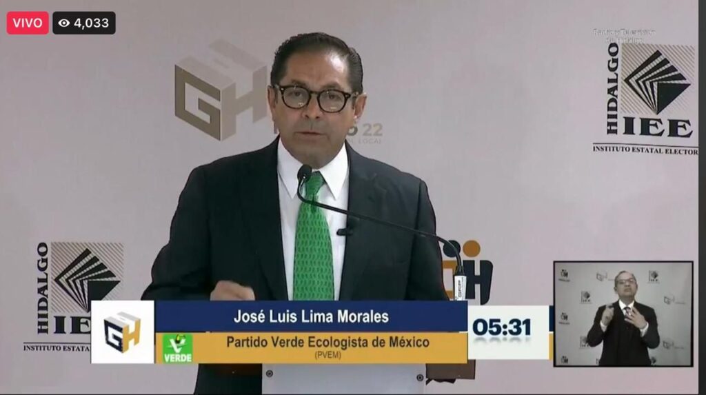 José Luis Lima Morales aspirante del Verde Ecologista
