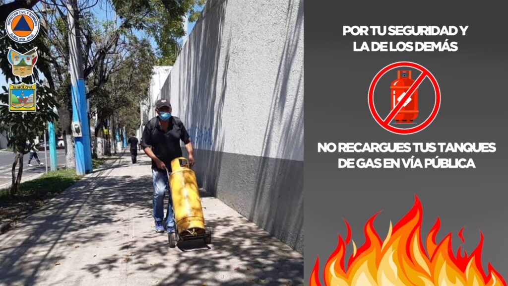 Prohibido recargar cilindros de gas en la vía pública