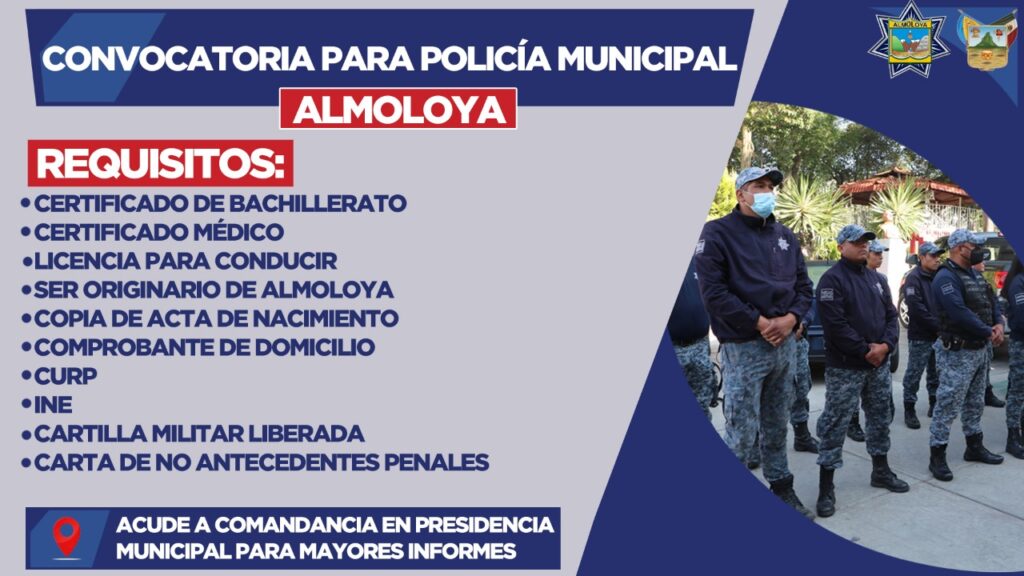 Solicitan personal para Seguridad Municipal