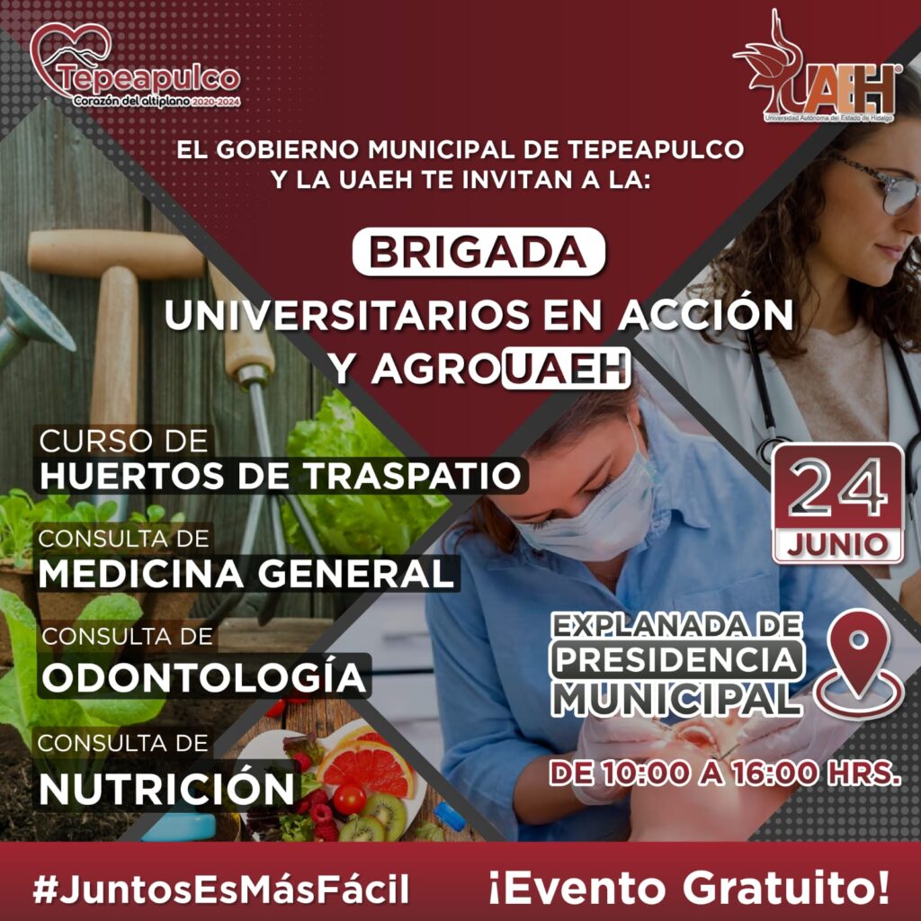 Brigada: universitarios en acción y agroUAEH.