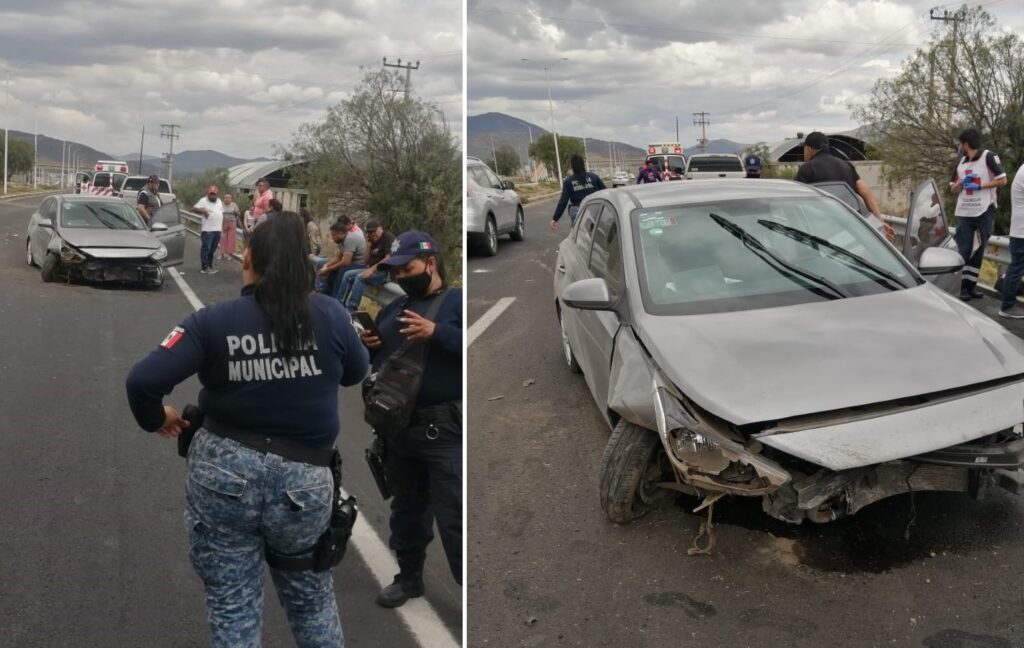 Mujer y su hija sufrieron aparatoso accidente