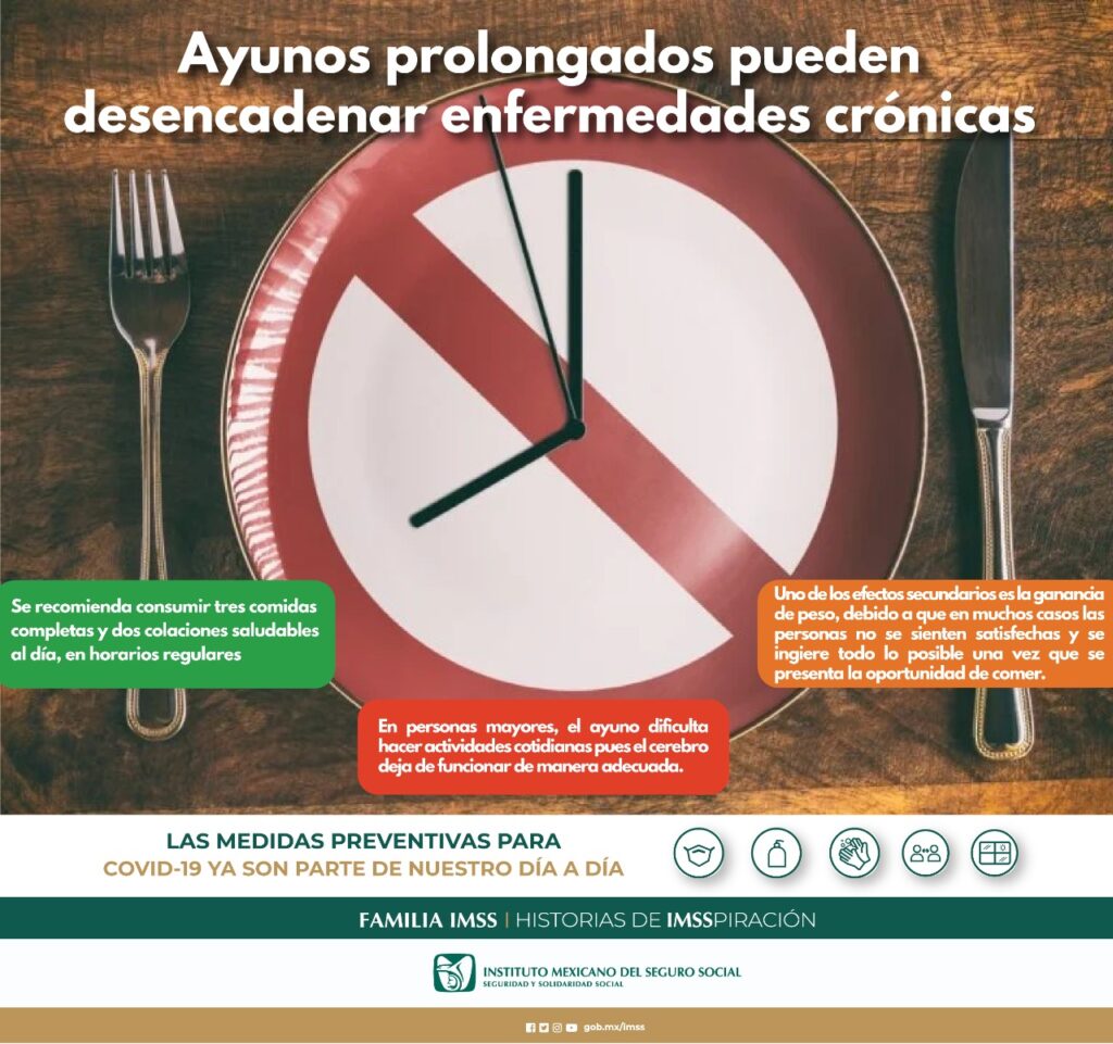 Ayunos prolongados pueden desencadenar enfermedades crónicas: IMSS Hidalgo