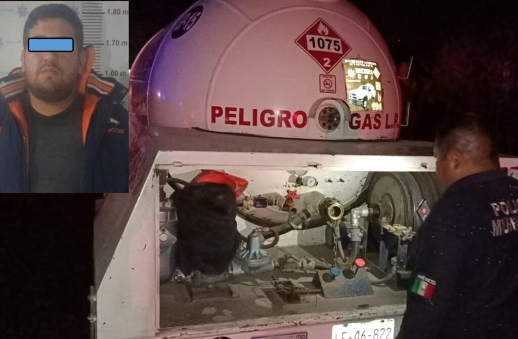 Pipa transportaba gas de dudosa procedencia