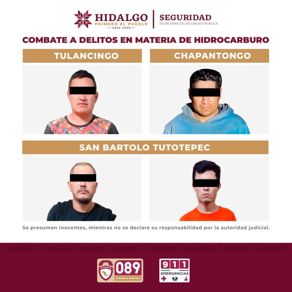 Secretaría de Seguridad Pública asegura a cuatro individuos por narcomenudeo