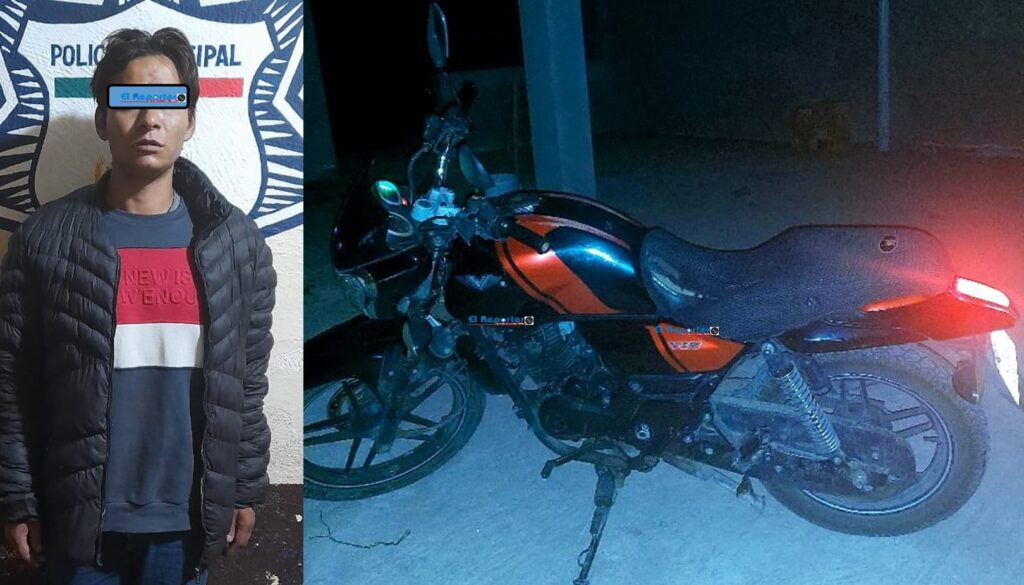 Capturan a presunto ladrón de motocicletas