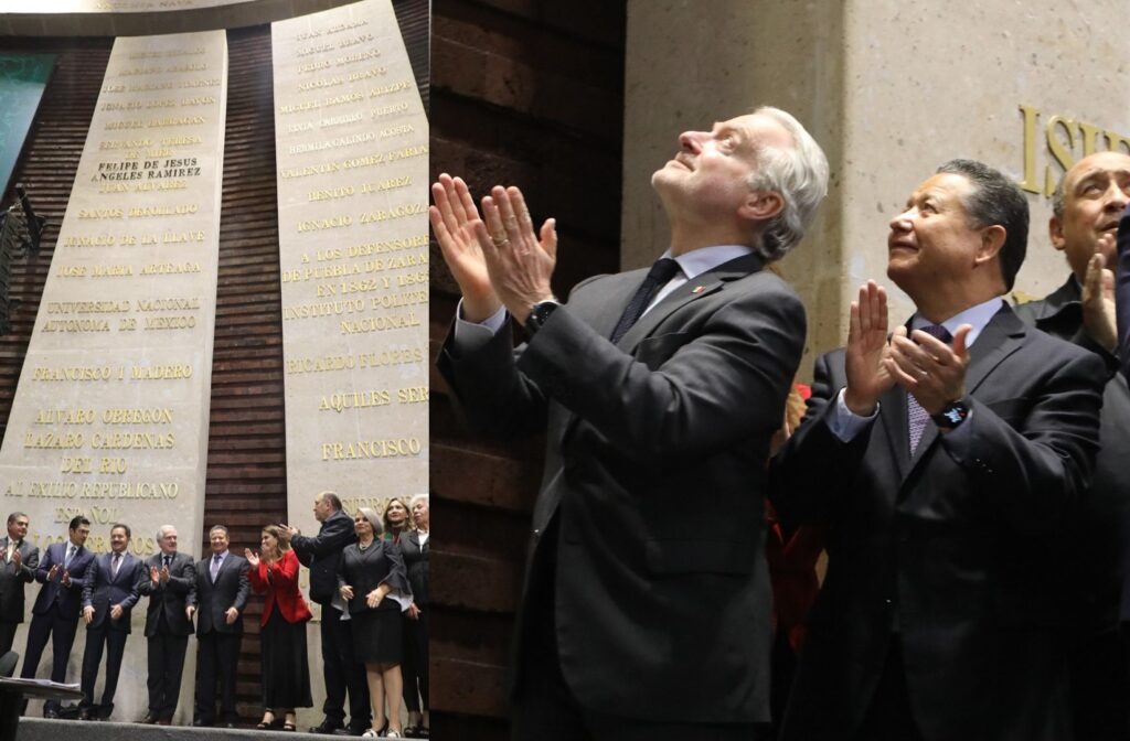 Inscriben con letras de oro el nombre del General Felipe Ángeles