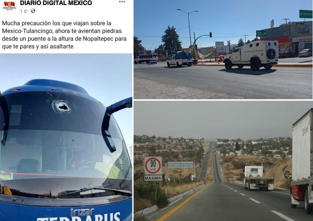 Balazos y pedradas en la México-Tulancingo