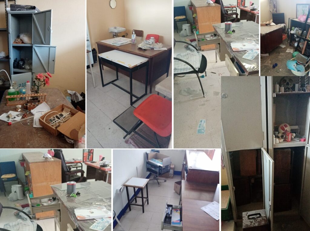 Robaron equipo de cómputo y laboratorio de un a secundaria