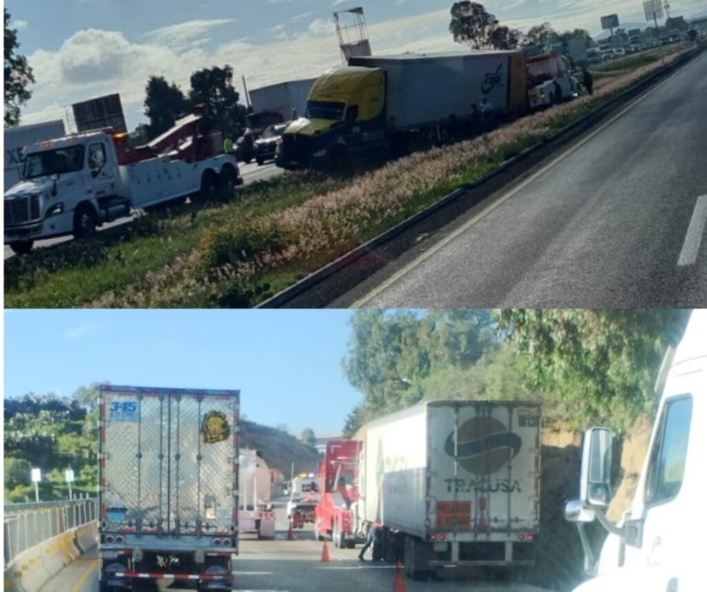 Accidente origino tráfico intenso en autopista México Tulancingo