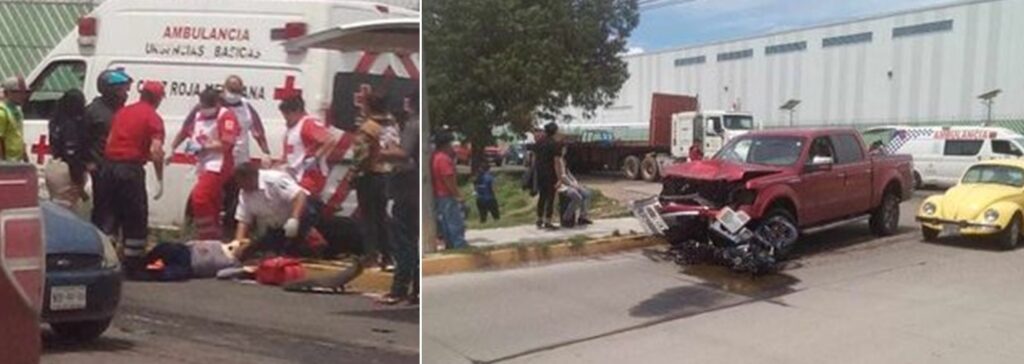 Operador de camioneta embistió una motocicleta