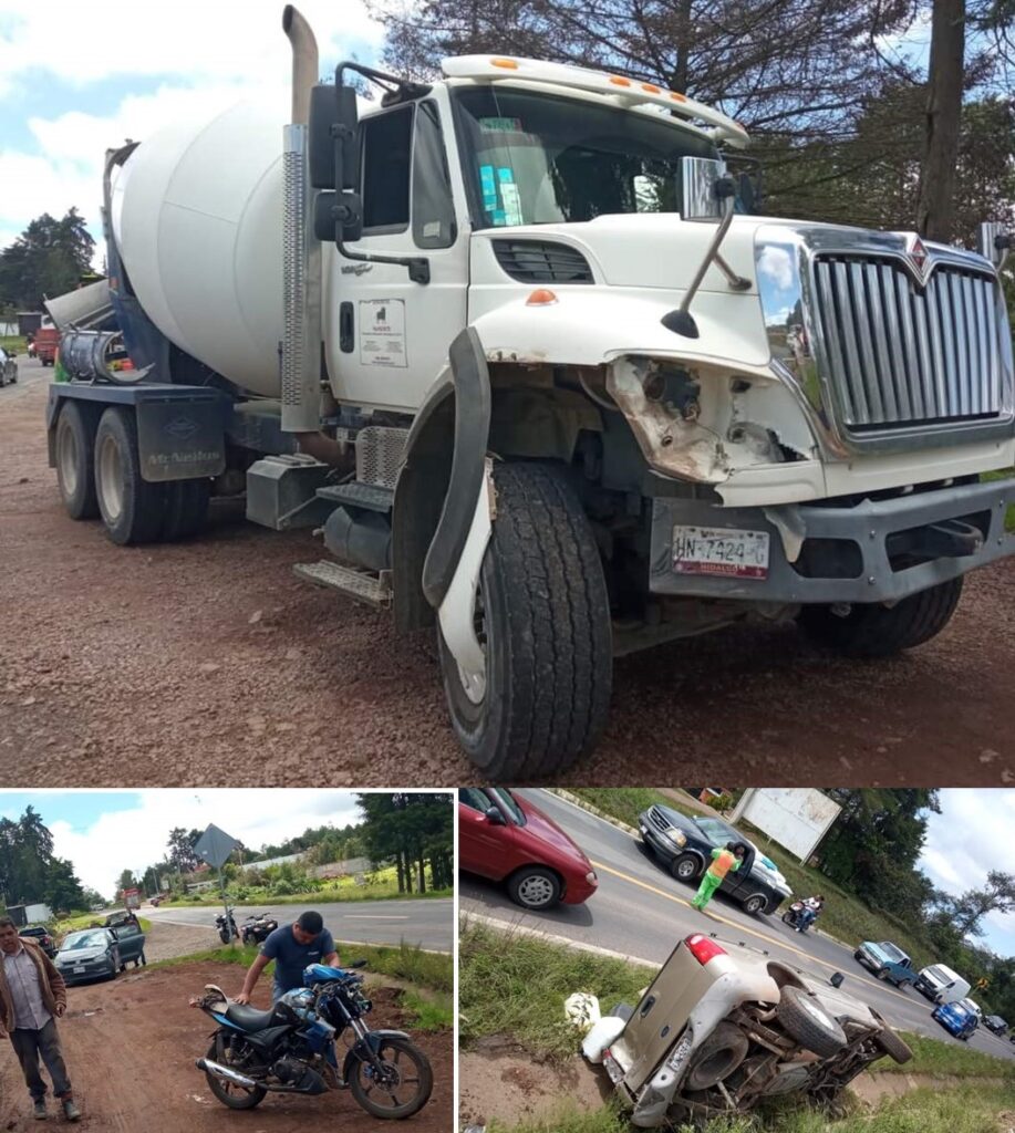 Aparatosa “carambola” vehicular en El Tejocotal