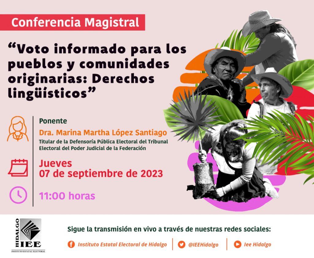 “Voto informado para los pueblos y comunidades originarias: Derechos lingüísticos”