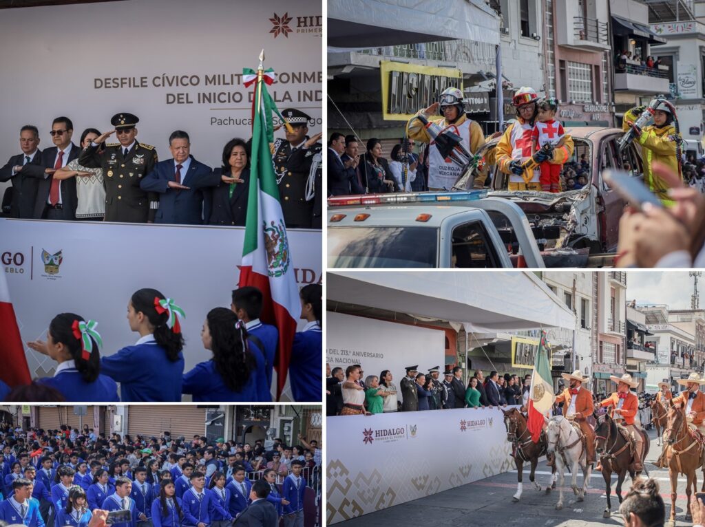 Con desfile Cívico Militar concluyen festejos patrios en Hidalgo