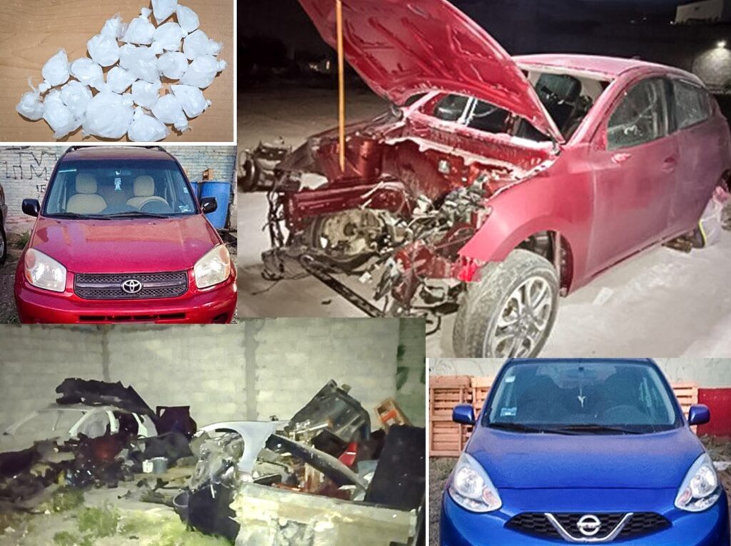 SSPH asegura predio utilizado para deshuesar coches y posible tráfico de droga