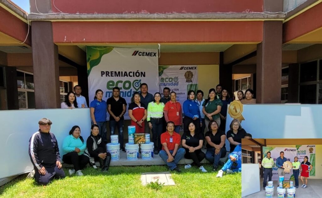 Mejoran escuelas al canjear residuos por materiales de construcción en Hidalgo
