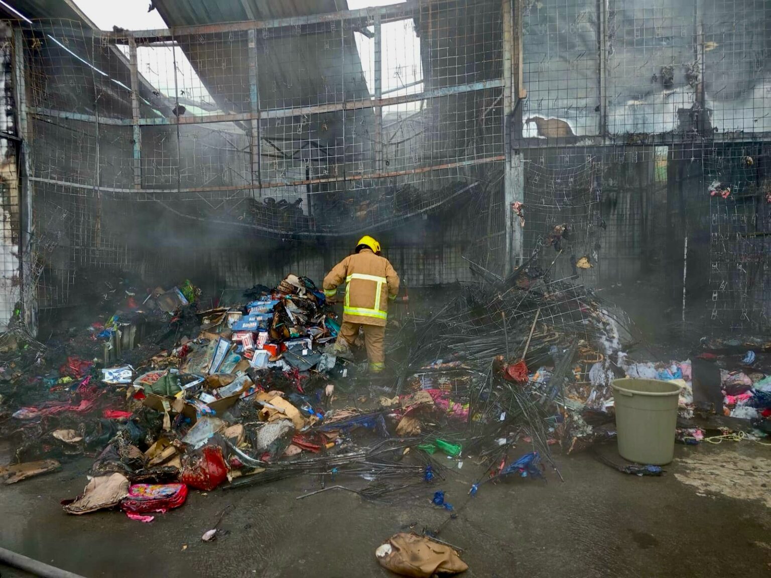 Incendio en la Plaza del Vestido de Tulancingo