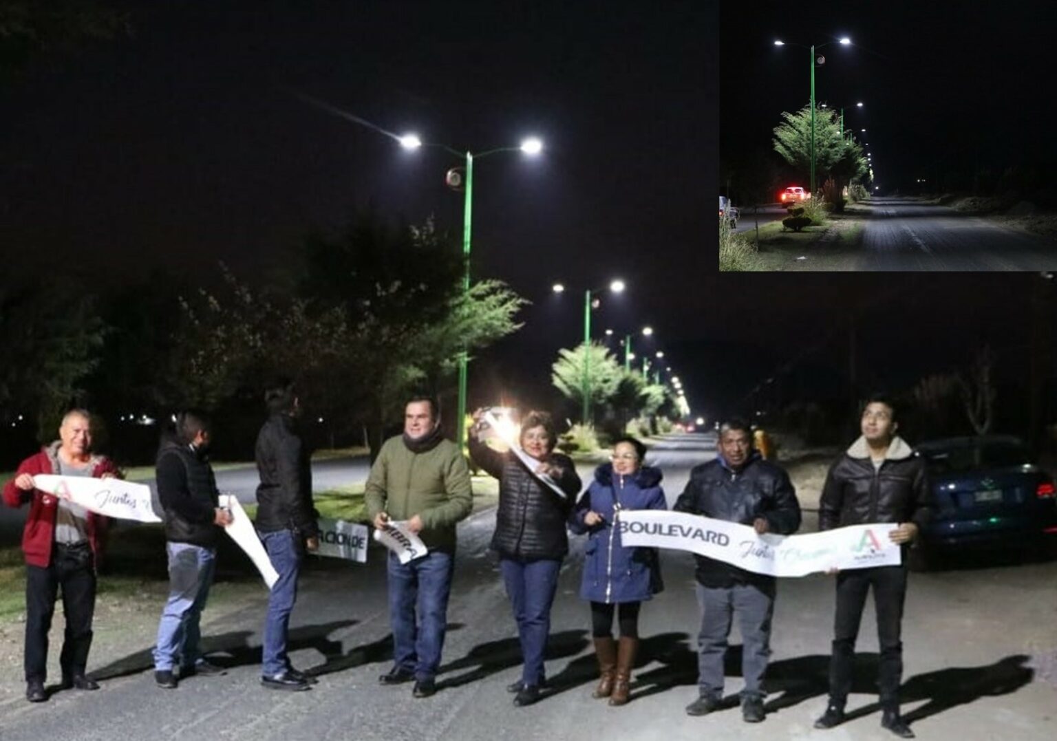 Avanza iluminación de bulevar Almoloya-Ocotepec