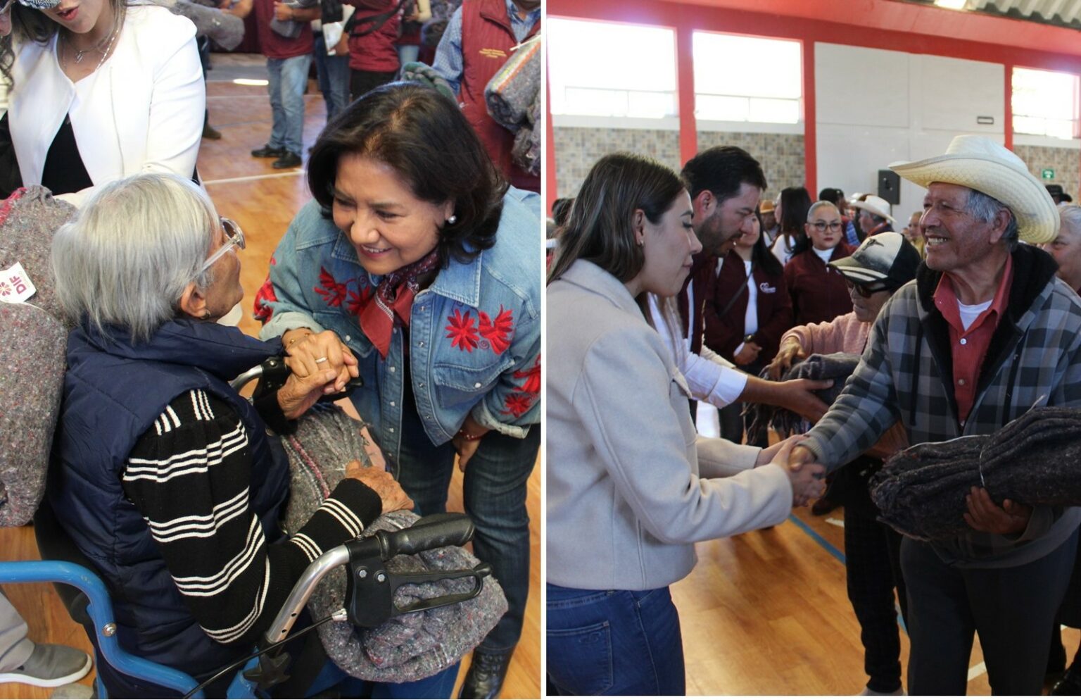 Regalaron cobijas para protegerse del frio invierno
