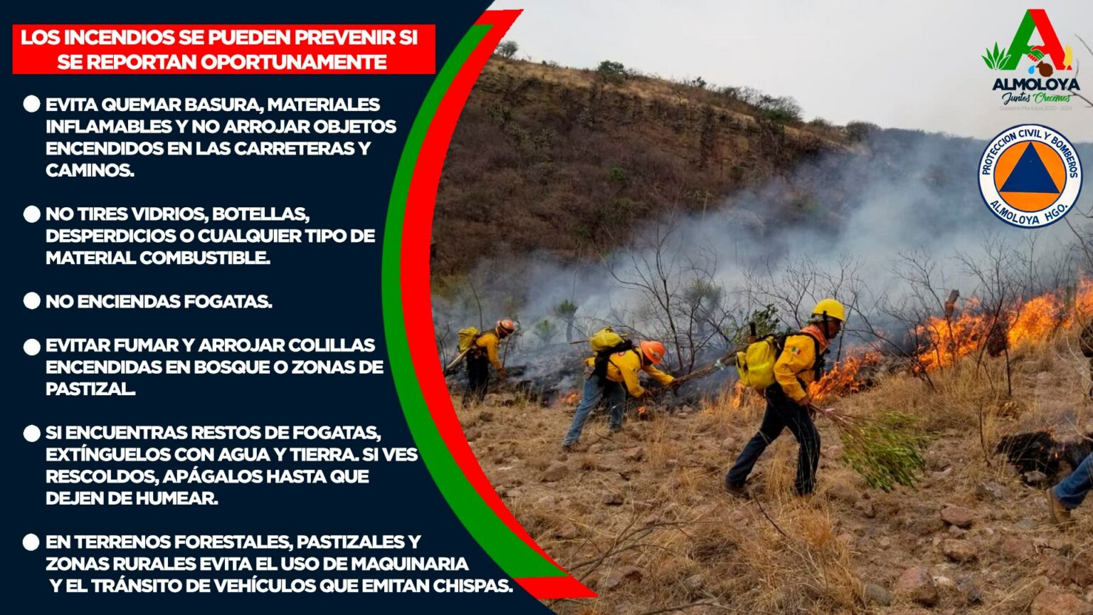 Acciones para prevenir incendios forestales