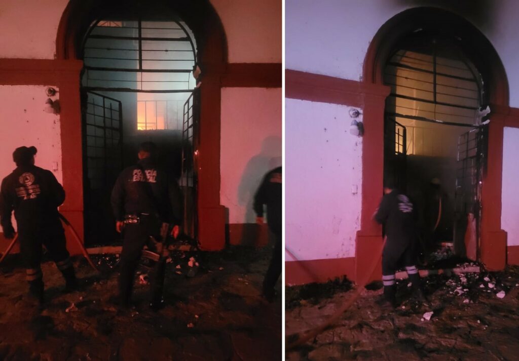 Pavoroso incendio en CBTA 152 de San Juan Ixtilmaco
