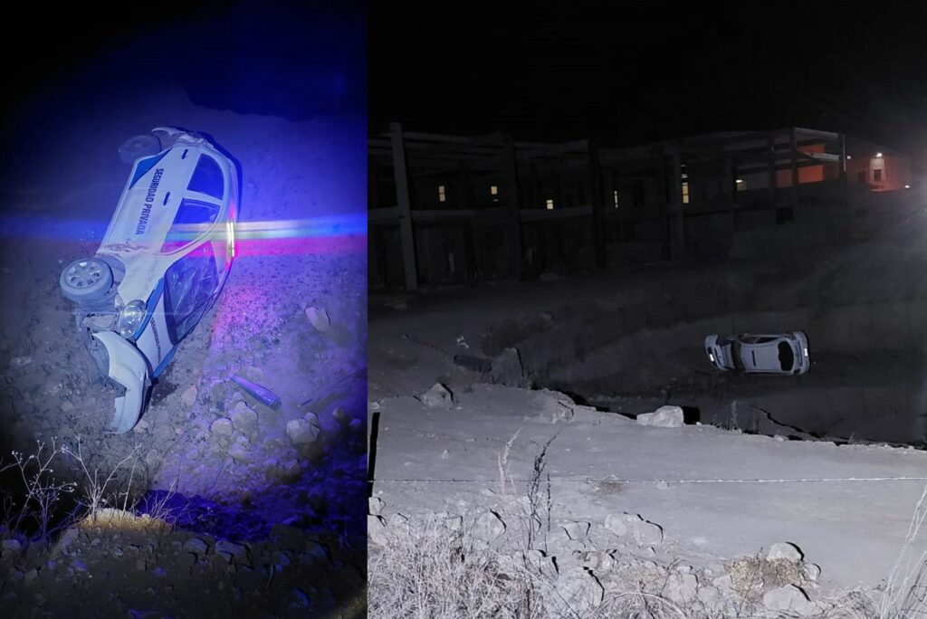 Patrulla cayó a un pozo, en Chimalpa